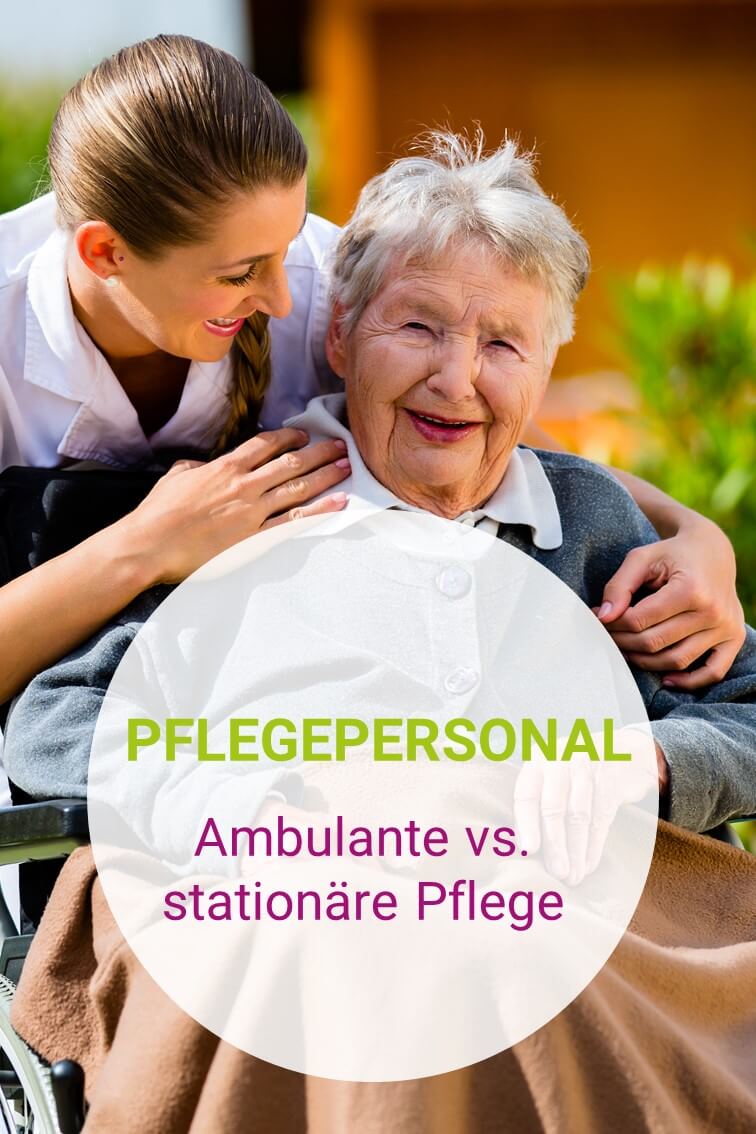 Pflegepersonal mit Seniorin im Garten